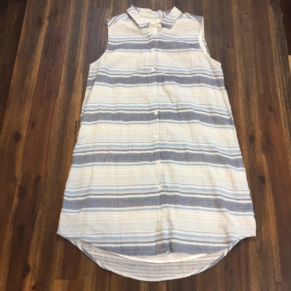 Beachlunchlounge White Shirt Sleeveless Dress